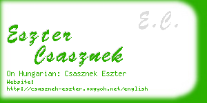 eszter csasznek business card